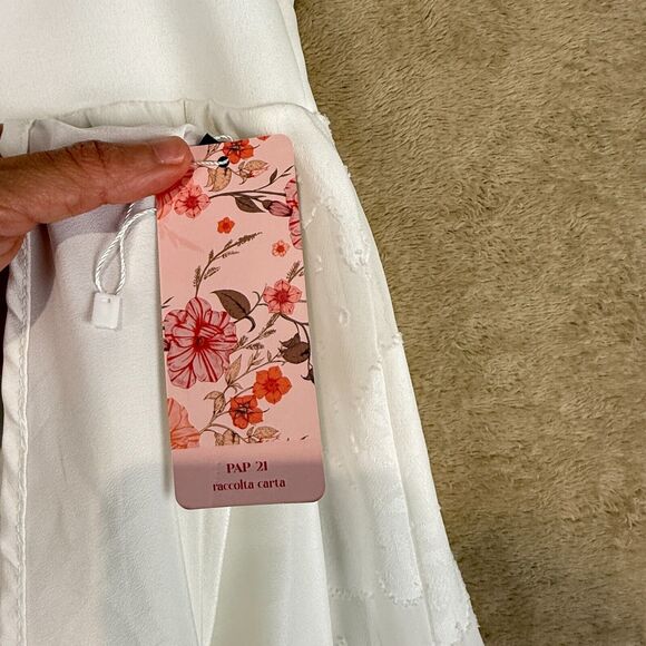 Shein Mod Dress Womens L White Ivory A Line Maxi Corset Bustier Cottage Romantic - Picture 16 of 16